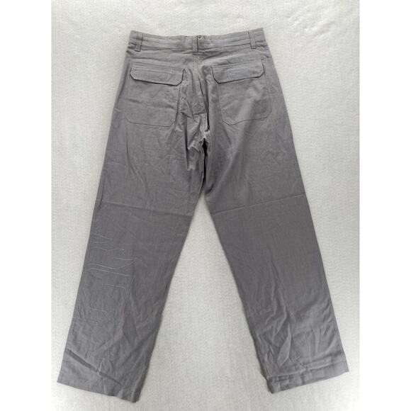 Vintage Clench Jeans Linen Pants Mens XL Gray Baggy Straight Lion Embroidery Y2K - Picture 14 of 14